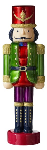X-MAS üveg LED diótörő 30cm, zöld