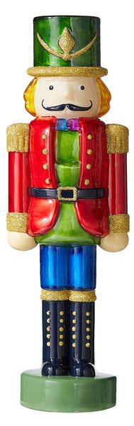 X-MAS üveg LED diótörő 30cm, piros