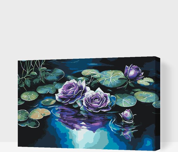 Gario Festés számok szerint Tavirózsa a tóban Méret: 40 x 60 cm, Keretezés: Kerettel