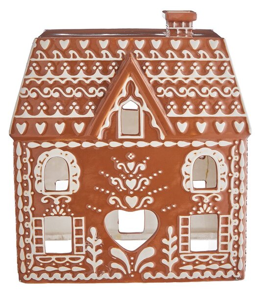 GINGERBREAD kerámia mézeskalács ház 24 cm