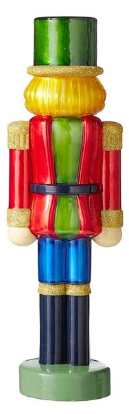 X-MAS üveg LED diótörő 30cm, piros