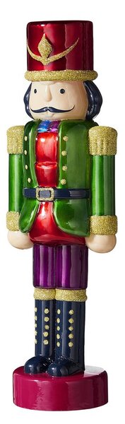 X-MAS üveg LED diótörő 30cm, zöld