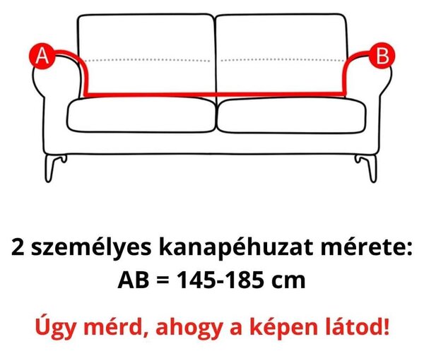 KanapéHuzat (enyhén vízlep., 2 személyes, tengerzöld)