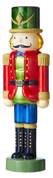 X-MAS üveg LED diótörő 30cm, piros
