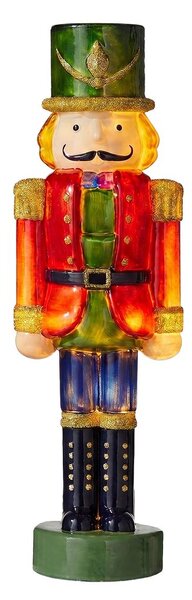 X-MAS üveg LED diótörő 30cm, piros