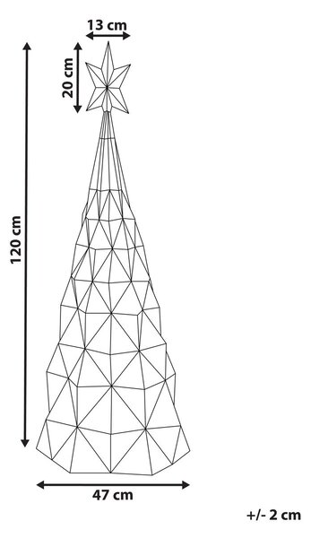 Kültéri dekoráció LED ICELAND 120 cm Karácsonyfa Színes