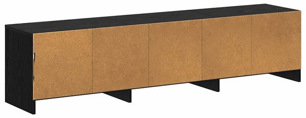 VidaXL TV szekrény LED világítással Fekete tölgy 162 x 34 x 40 cm