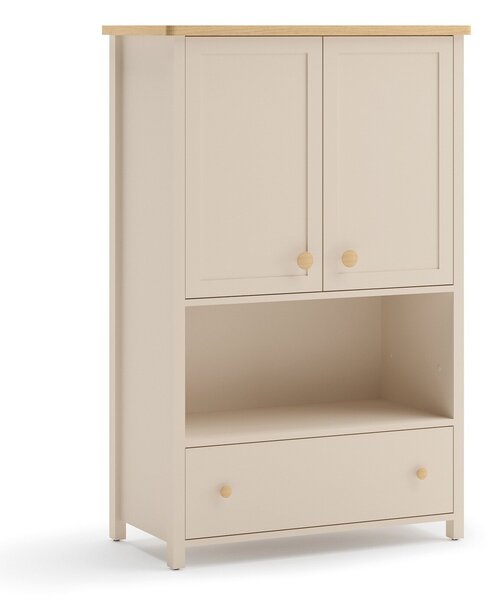 Komód Romelbo 144, 132x85x42cm, Tölgy, Bézs, Laminált forgácslap