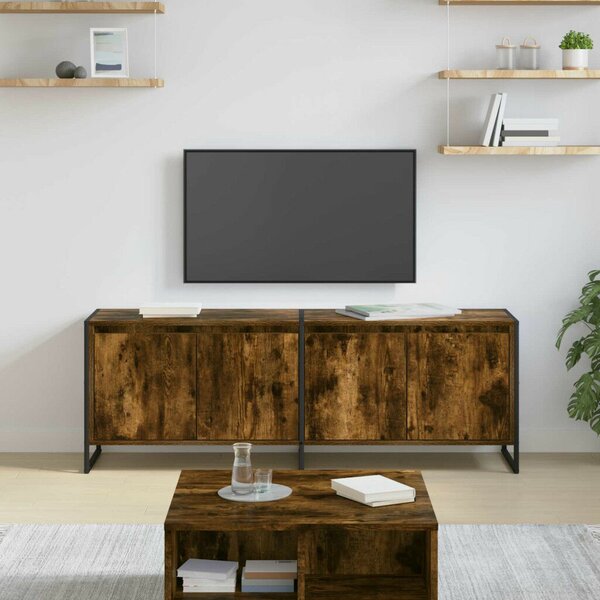 VidaXL TV szekrény Füstös tölgy 140 x 36 x 49.5 cm Faanyag