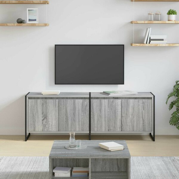 VidaXL TV szekrény Szürke Sonoma 140 x 36 x 49.5 cm Faanyag