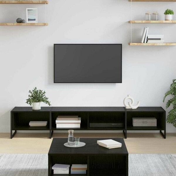 VidaXL TV szekrény Fekete tölgy 170.5 x 36 x 30.5 cm Faanyag