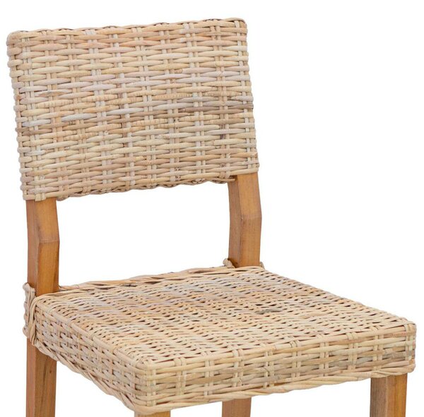 VidaXL Étkezőszék 2 pcs Természetes 46 x 55 x 84 cm Kubu rattán