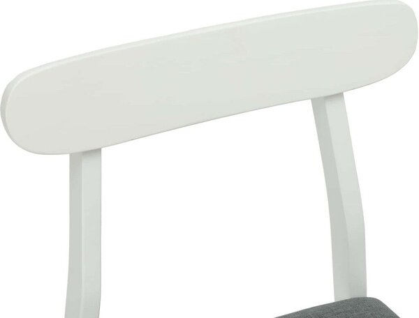 VidaXL Étkezőszék 2 pcs Fehér és Szürke Tömör fa