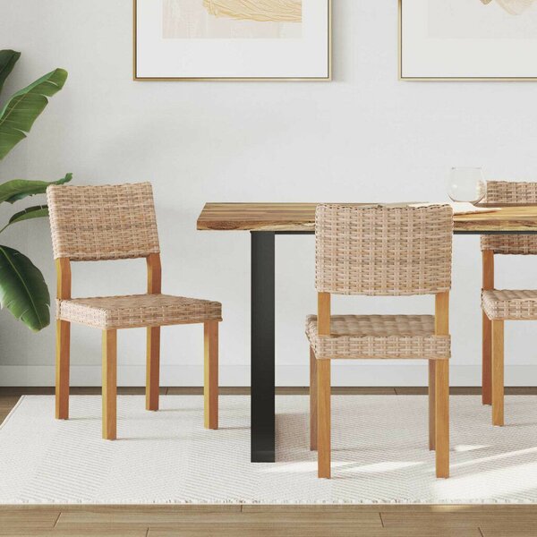 VidaXL Étkezőszék 2 pcs Természetes 46 x 55 x 84 cm Kubu rattán