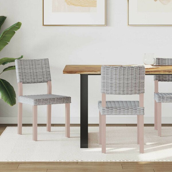 VidaXL Étkezőszék 2 pcs Fehér Mosás 46 x 55 x 84 cm Kubu rattán