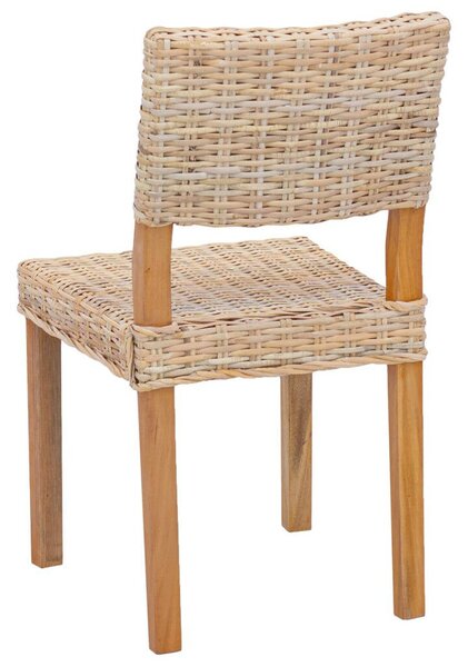VidaXL Étkezőszék 2 pcs Természetes 46 x 55 x 84 cm Kubu rattán