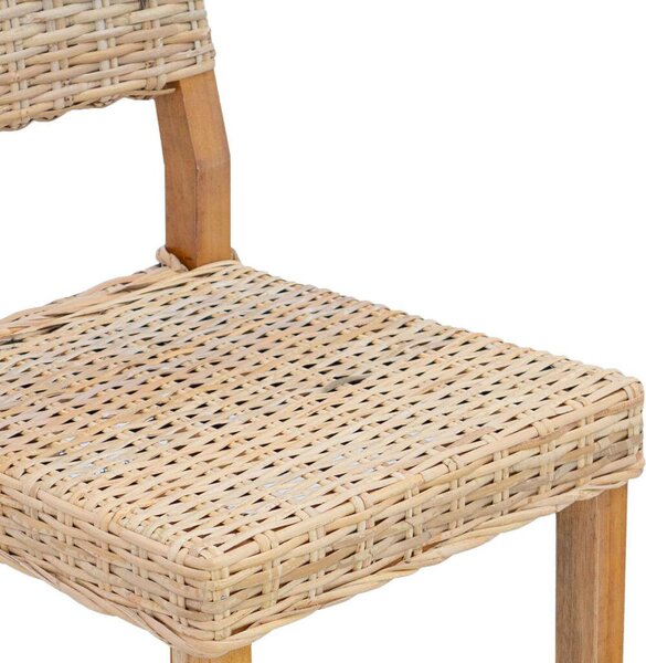 VidaXL Étkezőszék 2 pcs Természetes 46 x 55 x 84 cm Kubu rattán