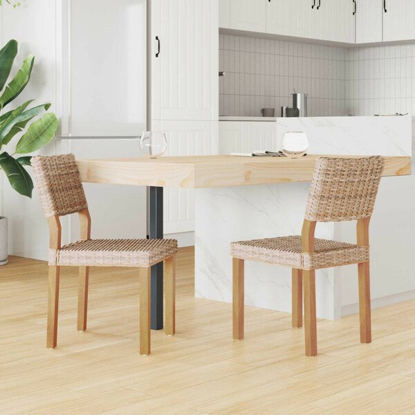 VidaXL Étkezőszék 2 pcs Természetes 46 x 55 x 84 cm Kubu rattán