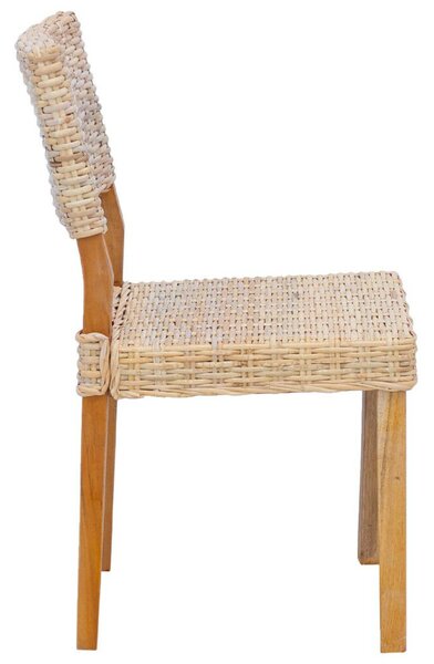 VidaXL Étkezőszék 2 pcs Természetes 46 x 55 x 84 cm Kubu rattán