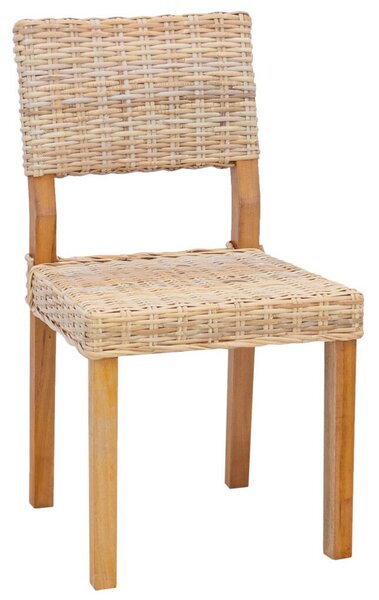 VidaXL Étkezőszék 2 pcs Természetes 46 x 55 x 84 cm Kubu rattán