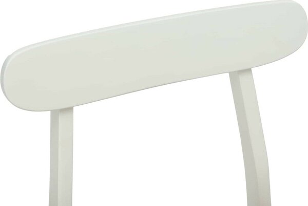 VidaXL Étkezőszék 2 pcs Fehér és Természetes Tömör fa