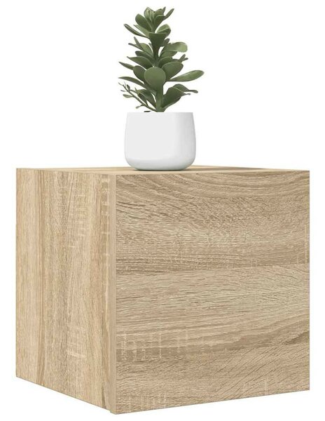 4 db sonoma tölgy falra szerelhető TV-szekrény 30,5x30x30 cm