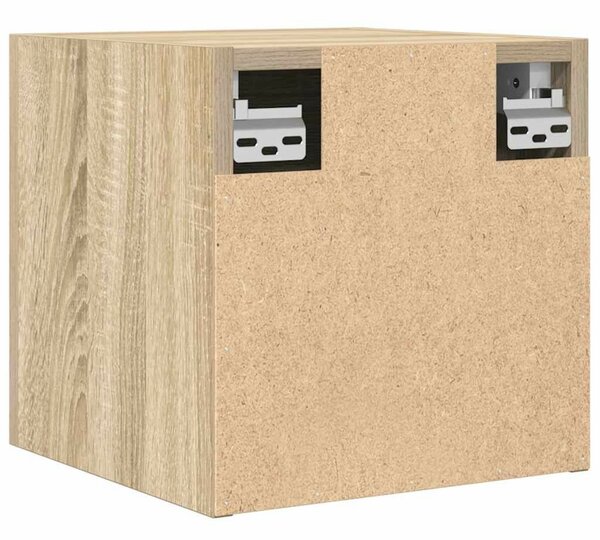 4 db sonoma tölgy falra szerelhető TV-szekrény 30,5x30x30 cm