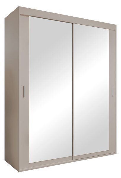 Gardróbszekrény Cosmes, Laminált forgácslap, 205x160x60cm, Kasmír