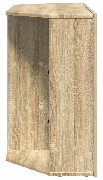VidaXL Sarok LED TV szekrény Sonoma tölgy 102 x 40 x 68 cm Faanyag