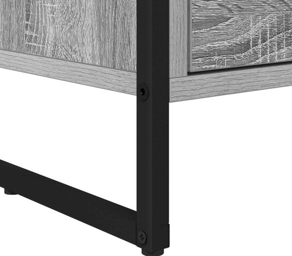 VidaXL TV szekrény fiókkal Szürke Sonoma 100 x 36 x 49.5 cm Faanyag