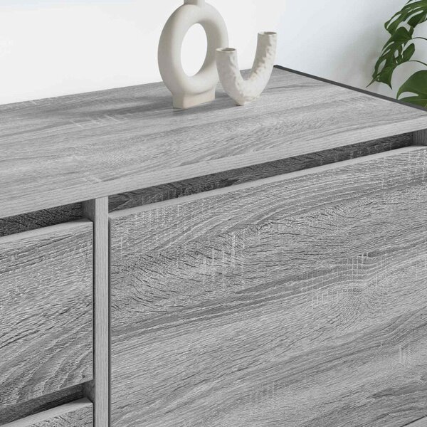 VidaXL TV szekrény fiókkal Szürke Sonoma 100 x 36 x 49.5 cm Faanyag
