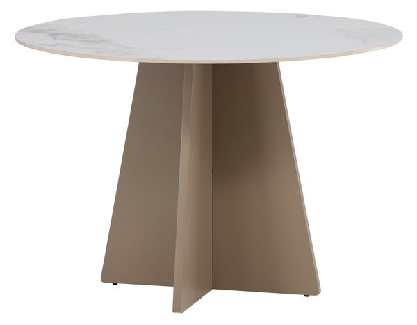 Asztal Dallas 4451, 75cm, Bézs, Fehér márvány