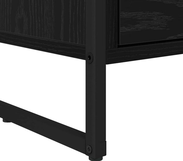 VidaXL TV szekrény fiókkal Fekete tölgy 100 x 36 x 49.5 cm Faanyag