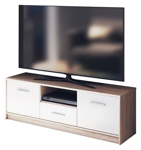TV asztal Terrell (sonoma tölgy + fehér). Akció -29%