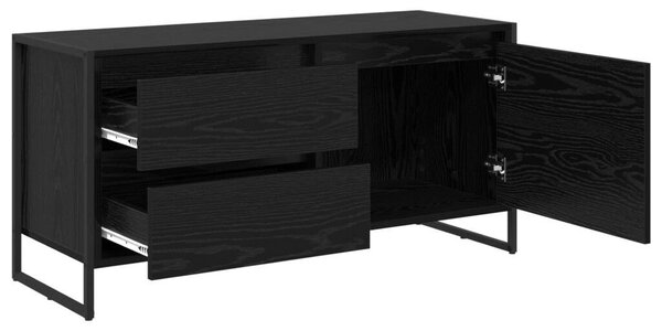 VidaXL TV szekrény fiókkal Fekete tölgy 100 x 36 x 49.5 cm Faanyag