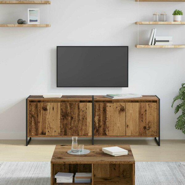 VidaXL TV szekrény Öreg fa 140 x 36 x 49.5 cm Faanyag