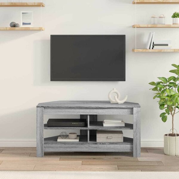 VidaXL SarokTVSzekrény Szürke Sonoma 102 x 40,5 x 45 cm Faanyag