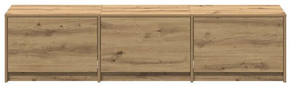 VidaXL TV szekrény LED világítással Művészi tölgy 162 x 34 x 40 cm