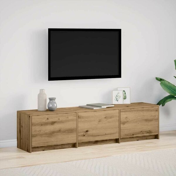 VidaXL TV szekrény LED világítással Művészi tölgy 162 x 34 x 40 cm