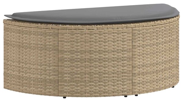 VidaXL Kerti kanapé párnával 8 pcs Beige és Világosszürke polirattan