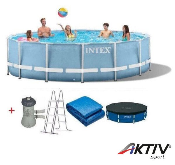 Intex Fémvázas medence szett Prism 457x107 cm