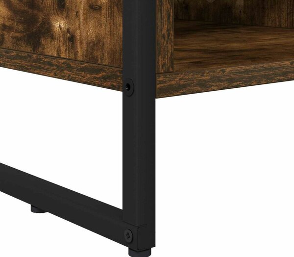 VidaXL TV szekrény fiókkal Füstös tölgy 100 x 36 x 49,5 cm Faanyag