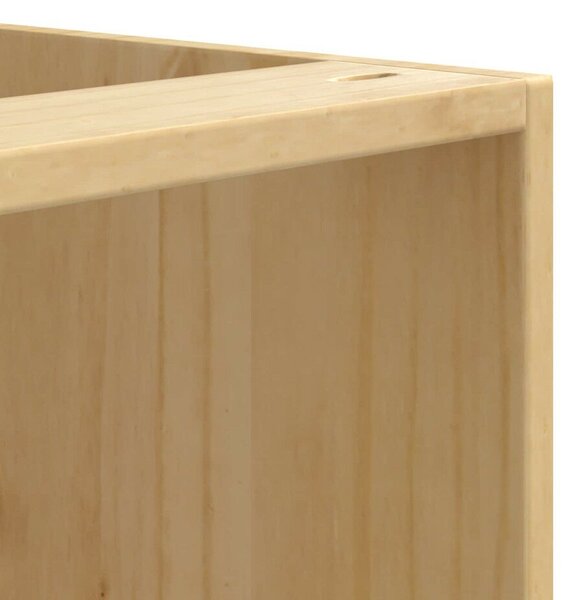 VidaXL Cabinet tárolóval Méz 60 x 46 x 81,5 cm Tömör fenyőfa