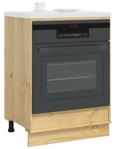 VidaXL Cabinet tárolóval Méz 60 x 46 x 81,5 cm Tömör fenyőfa