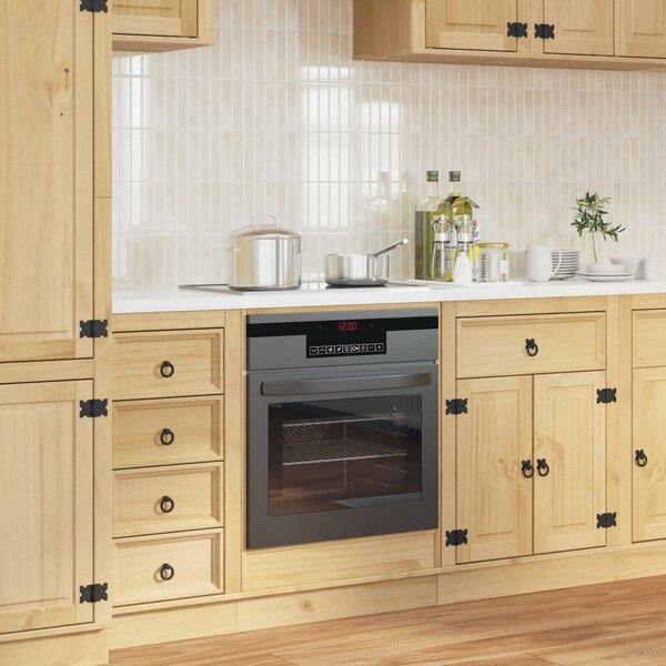 VidaXL Cabinet tárolóval Méz 60 x 46 x 81,5 cm Tömör fenyőfa