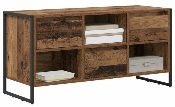 VidaXL TV szekrény fiókkal Öreg fa 100 x 36 x 49,5 cm Faanyag