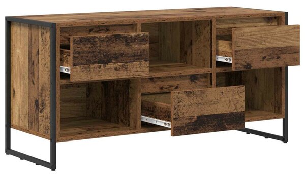 VidaXL TV szekrény fiókkal Öreg fa 100 x 36 x 49,5 cm Faanyag