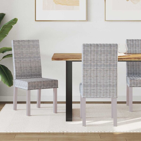 VidaXL Étkezőszék 2 pcs Fehér Mosás 45 x 54 x 93 cm Tömör Mahagóni Fa