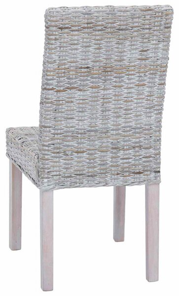 VidaXL Étkezőszék 2 pcs Fehér Mosás 45 x 54 x 93 cm Tömör Mahagóni Fa