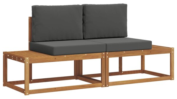 VidaXL Kültéri kanapé szett párnával 2 pcs Természetes
